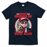 Funny Cool Trump Groundhog Make Groundhog Day Great Again T-Shirt - Navy