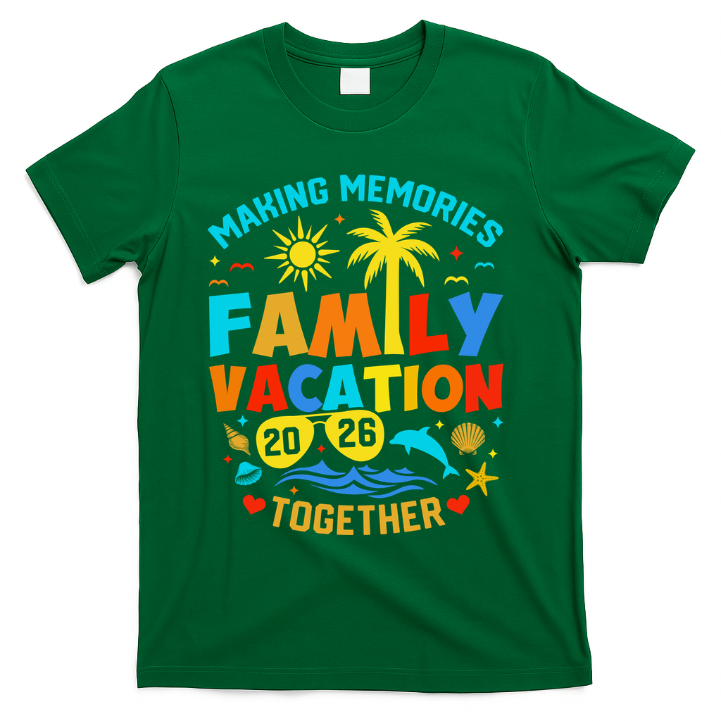Family Cruise Vacation 2026 Summer Trip T-Shirt - Green