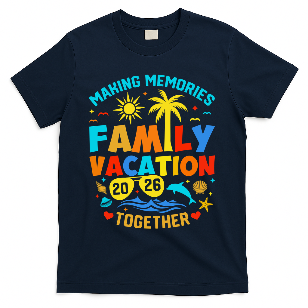 Family Cruise Vacation 2026 Summer Trip T-Shirt - Navy