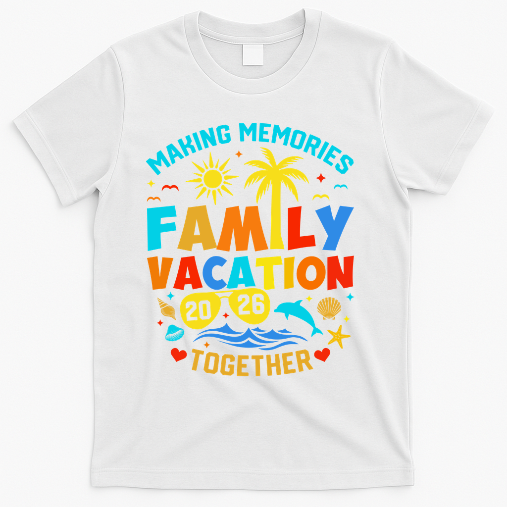 Family Cruise Vacation 2026 Summer Trip T-Shirt - White