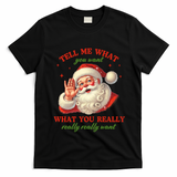 Funny Christmas Vintage Santa T-Shirt - Black