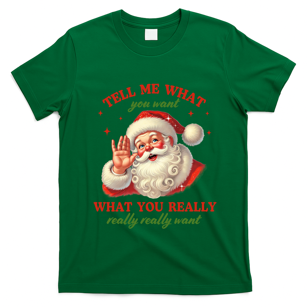 Funny Christmas Vintage Santa T-Shirt - Irish Green