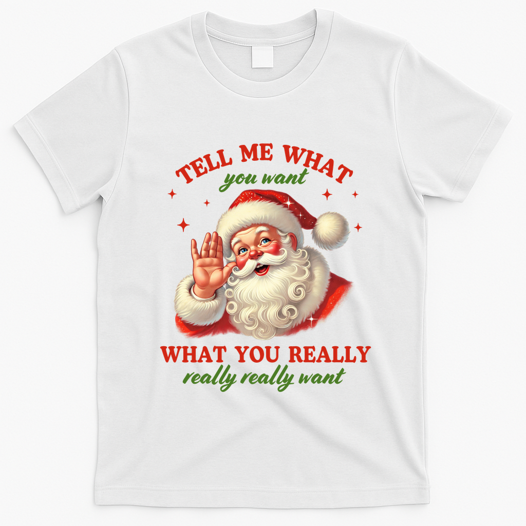 Funny Christmas Vintage Santa T-Shirt - White