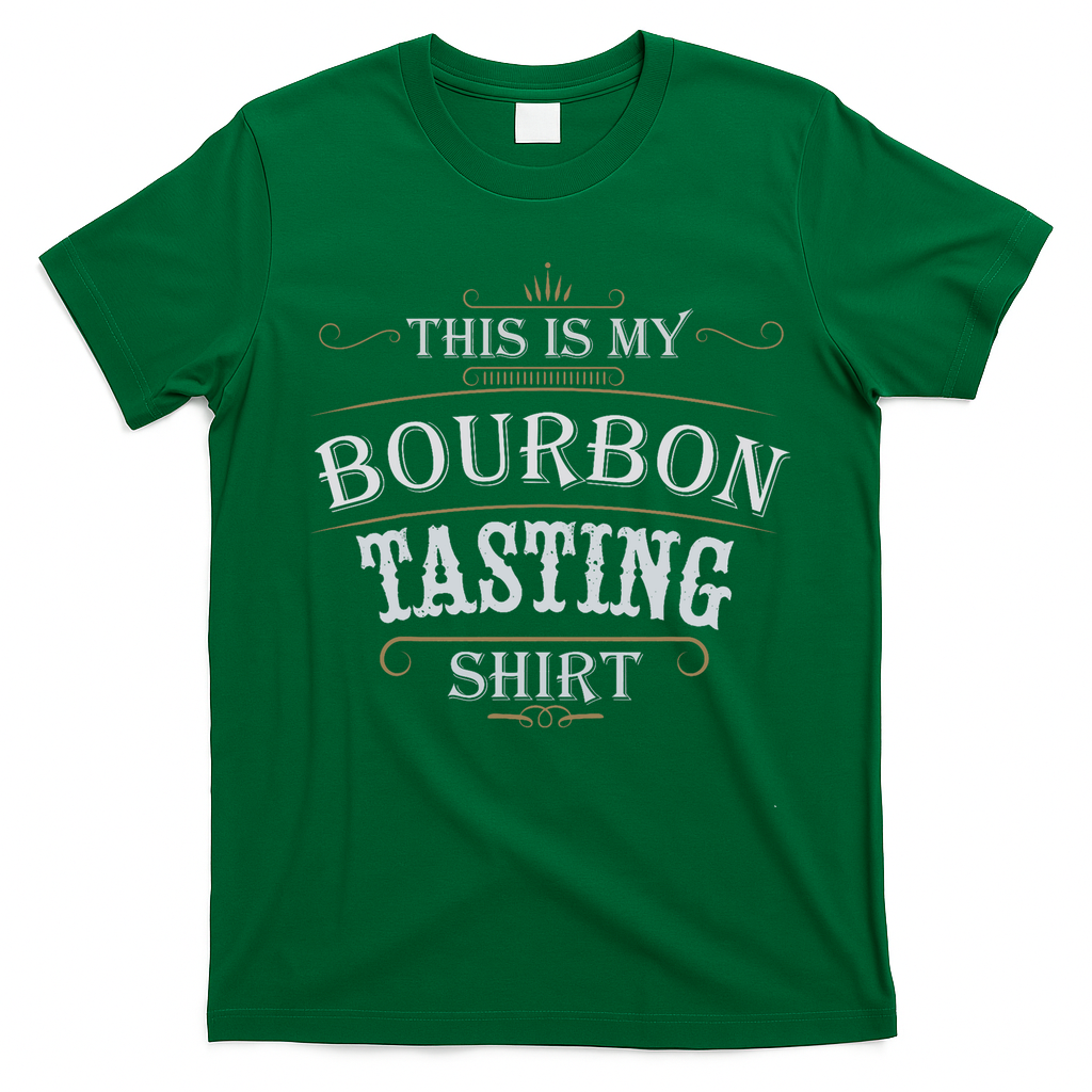 Funny Christmas Whiskey Drinking This Is My Bourbon Tasting T-Shirt - Irish Green
