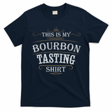Funny Christmas Whiskey Drinking This Is My Bourbon Tasting T-Shirt - Navy Blue