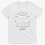 Funny Christmas Whiskey Drinking This Is My Bourbon Tasting T-Shirt - White