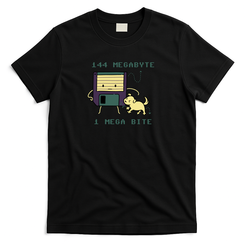 Floppy Disk 144MB Dog Megabite by Tobe Fonseca - Black