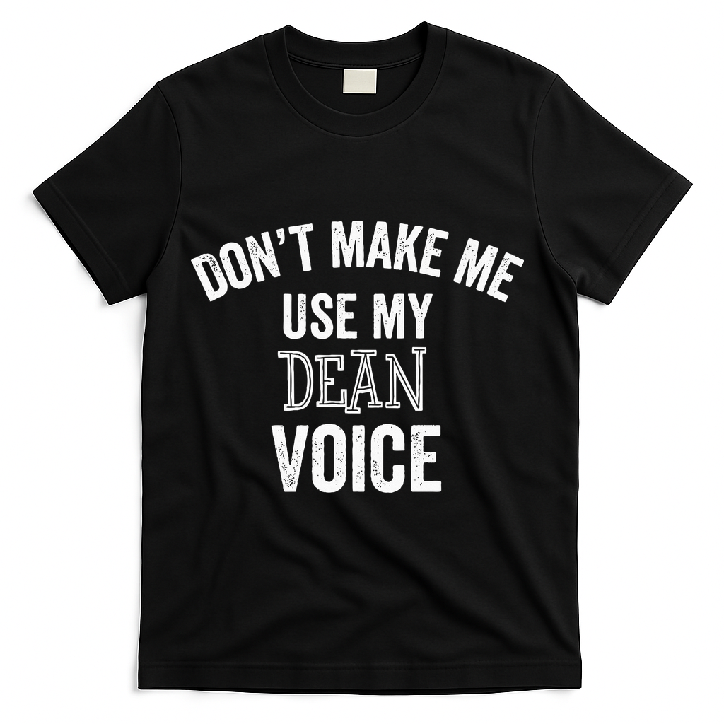 Funny Dean College University Department Promotion T-Shirt - Black