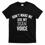 Funny Dean College University Department Promotion T-Shirt - Black