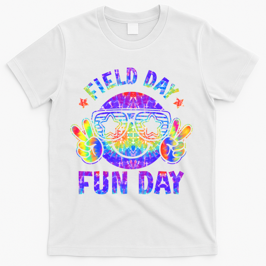 Field Day Fun Day Colorful Teacher Students T-Shirt - White