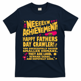 Fathers Day Gamer Dad Achievement Funny Lit RPG Gift T-Shirt - Navy