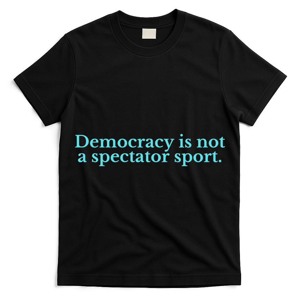 Funny Democracy Is Not A Spectator Sport T-Shirt