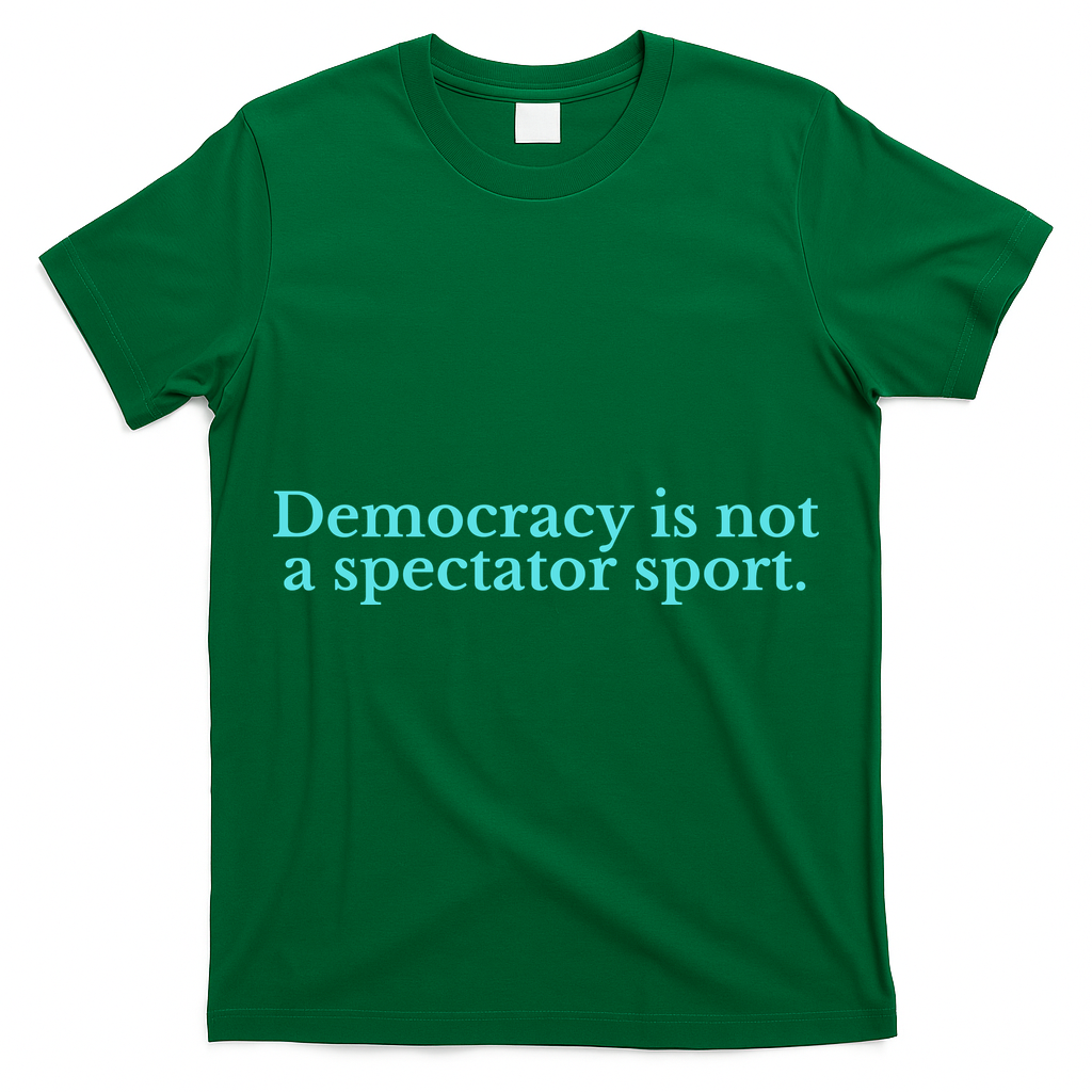 Funny Democracy Is Not A Spectator Sport T-Shirt