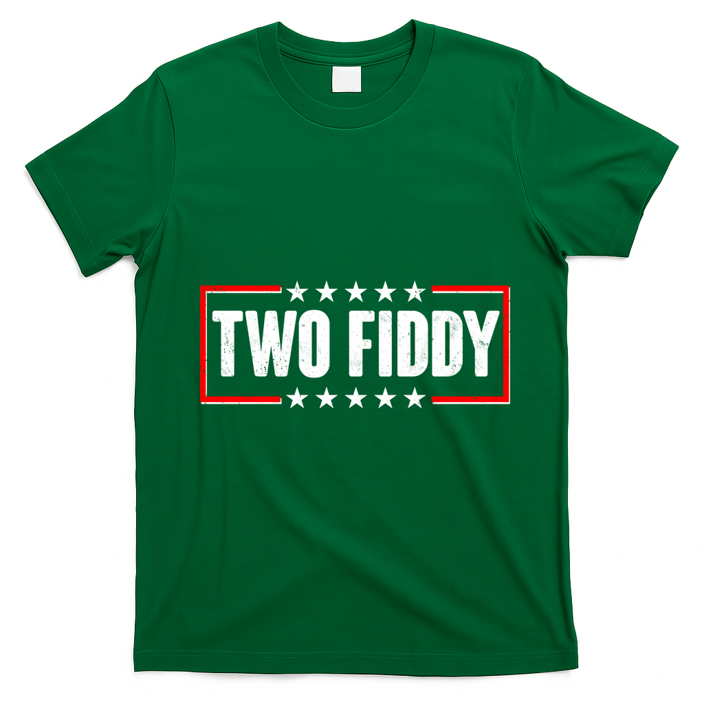 Funny Distressed Two Fiddy Celebrate 250 Years American USA Birthday Anniversary T-Shirt - Irish Green