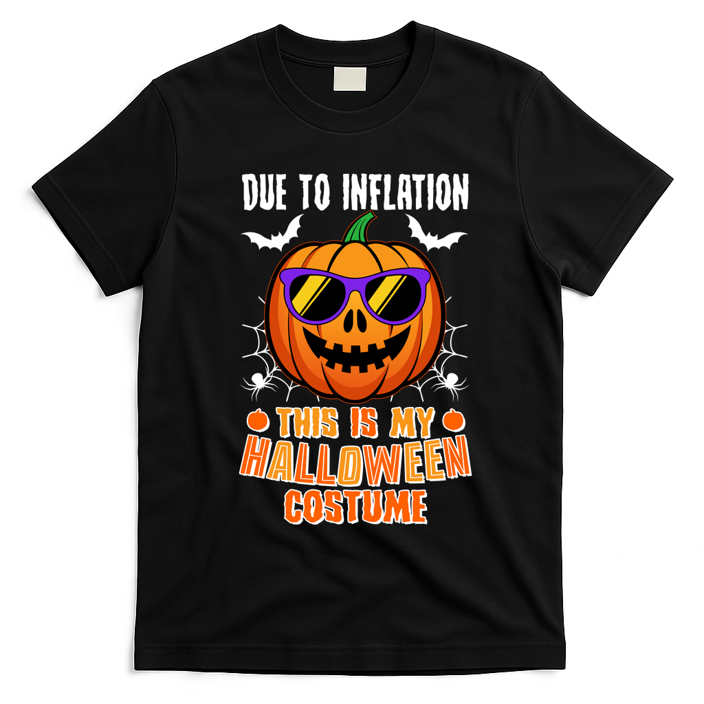 Funny Due To Inflation This Is My Halloween Costume T-Shirt - Black