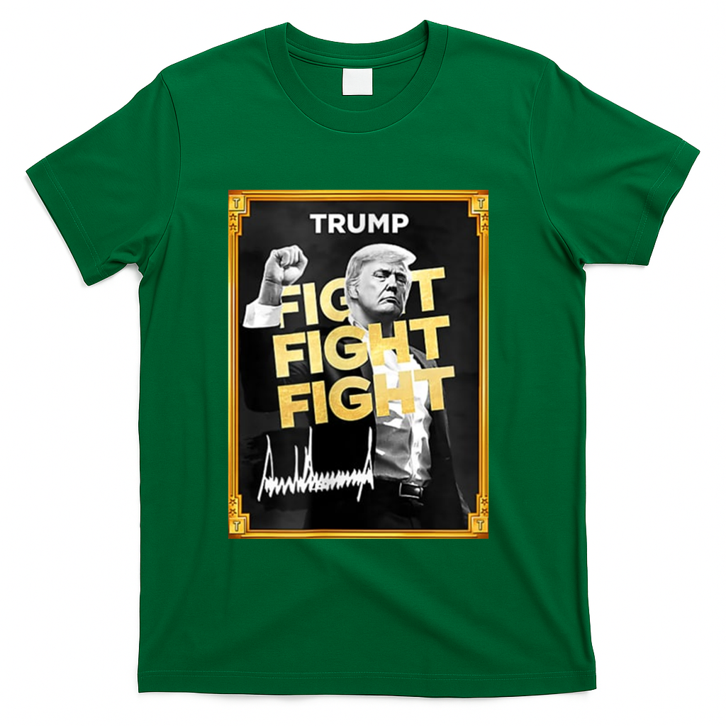 Fight Donald Trump Meme Coin Crypto President T-Shirt - Green