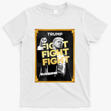 Fight Donald Trump Meme Coin Crypto President T-Shirt - White