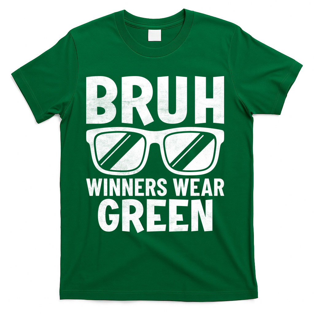 Field Day Team Spirit Bruh Winners Wear Green T-Shirt - Green