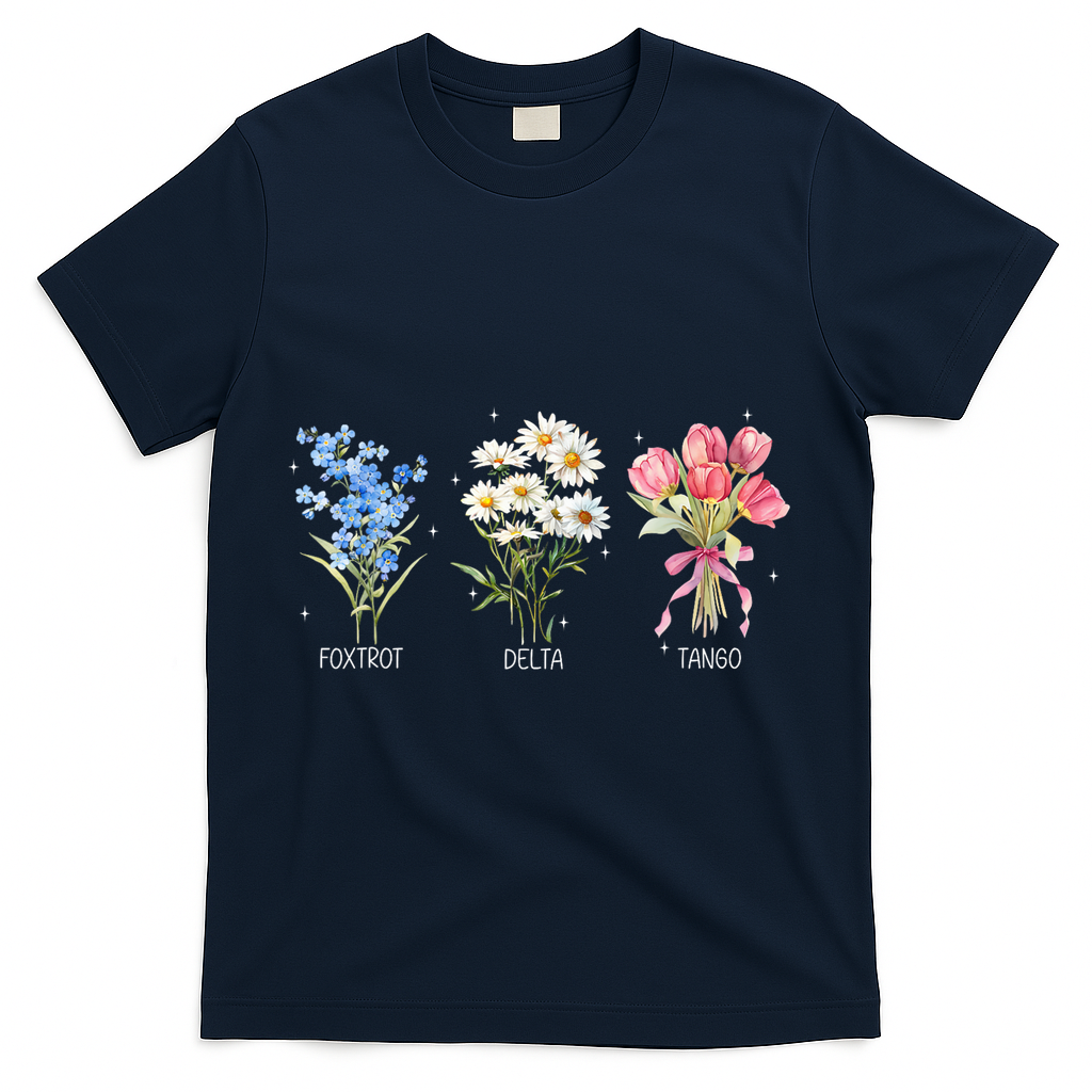 Foxtrot Delta Tango Subtle Anti Trump President Liberal T-Shirt - Navy