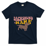 Funny Dachshund Weenie Mama Floral Wiener Dog Lover Funny Gift T-Shirt - Navy Blue