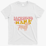 Funny Dachshund Weenie Mama Floral Wiener Dog Lover Funny Gift T-Shirt - White