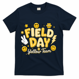 Field Day Yellow Team School Game Competiion T-Shirt - Navy