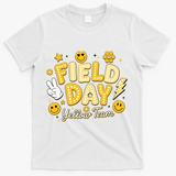 Field Day Yellow Team School Game Competiion T-Shirt - White