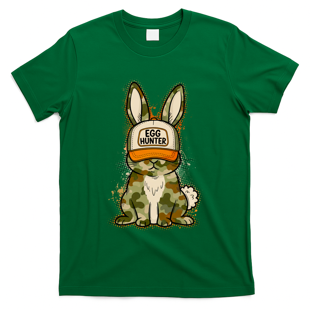 Funny Easter Egg Hunter Camouflage Bunny Rabbit T-Shirt