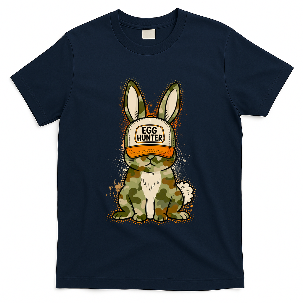 Funny Easter Egg Hunter Camouflage Bunny Rabbit T-Shirt