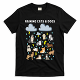 Funny English Idiom Raining Cats and Dogs Puppies Kitten T-Shirt