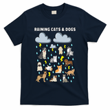 Funny English Idiom Raining Cats and Dogs Puppies Kitten T-Shirt