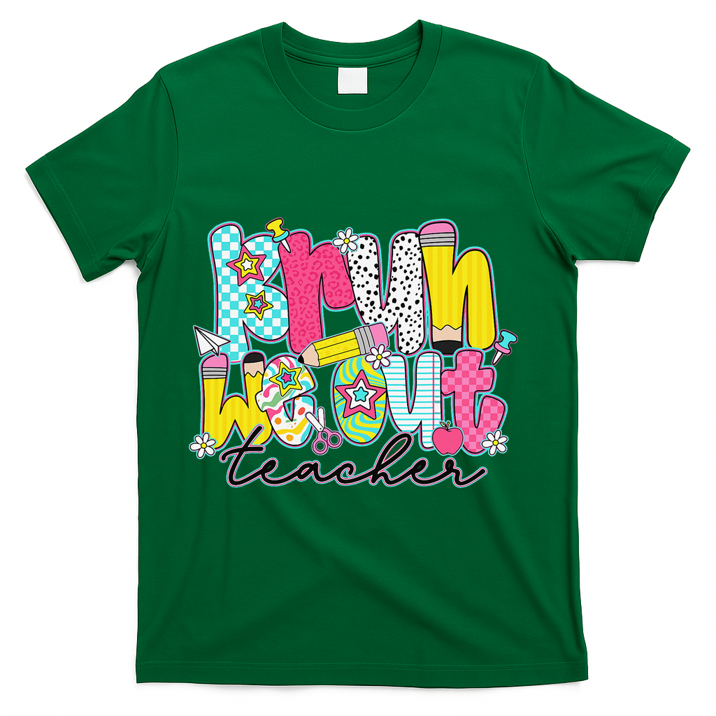 Funny End Of School Year Teacher Summer Bruh We Out T-Shirt - Green