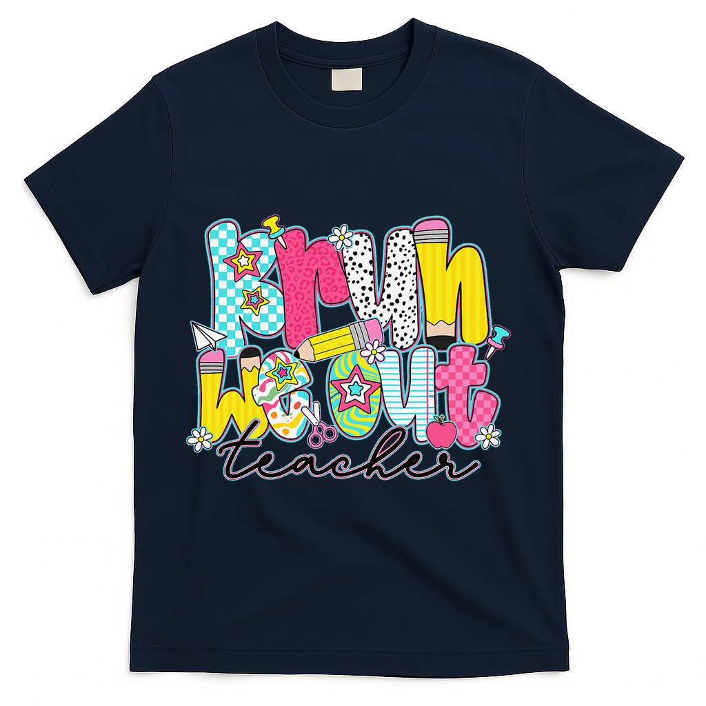 Funny End Of School Year Teacher Summer Bruh We Out T-Shirt - Navy