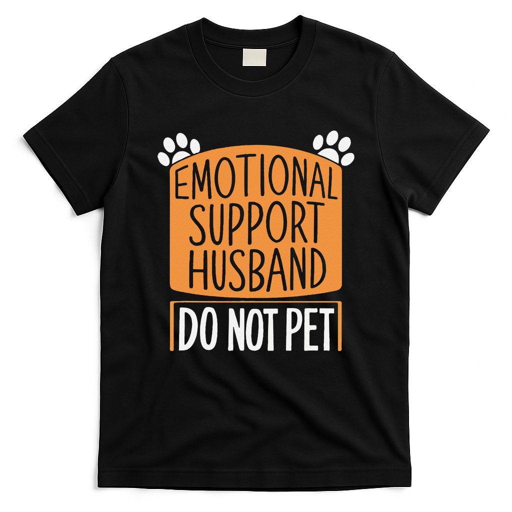 Funny Emotional Support Husband Do Not Pet T-Shirt
