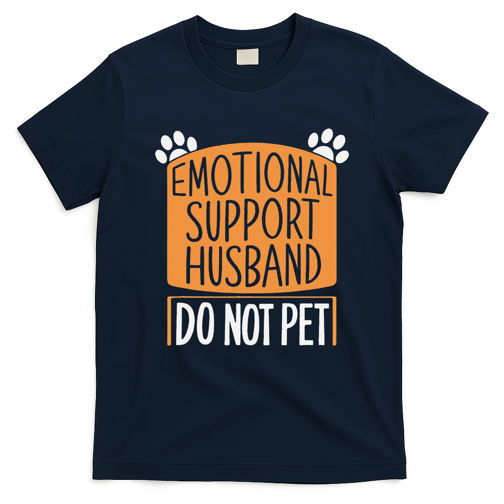 Funny Emotional Support Husband Do Not Pet T-Shirt