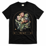Floral Feminist 8647 Anti Trump Human Right T-Shirt - Black