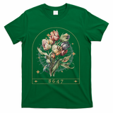 Floral Feminist 8647 Anti Trump Human Right T-Shirt - Green