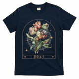 Floral Feminist 8647 Anti Trump Human Right T-Shirt - Navy