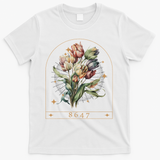 Floral Feminist 8647 Anti Trump Human Right T-Shirt - White