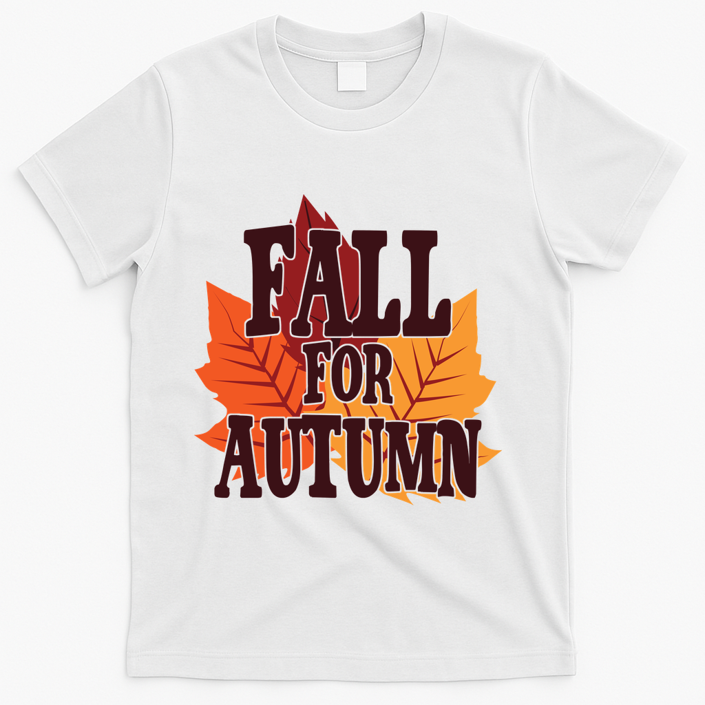 Fall For Autumn Nature Leaves T-Shirt - White