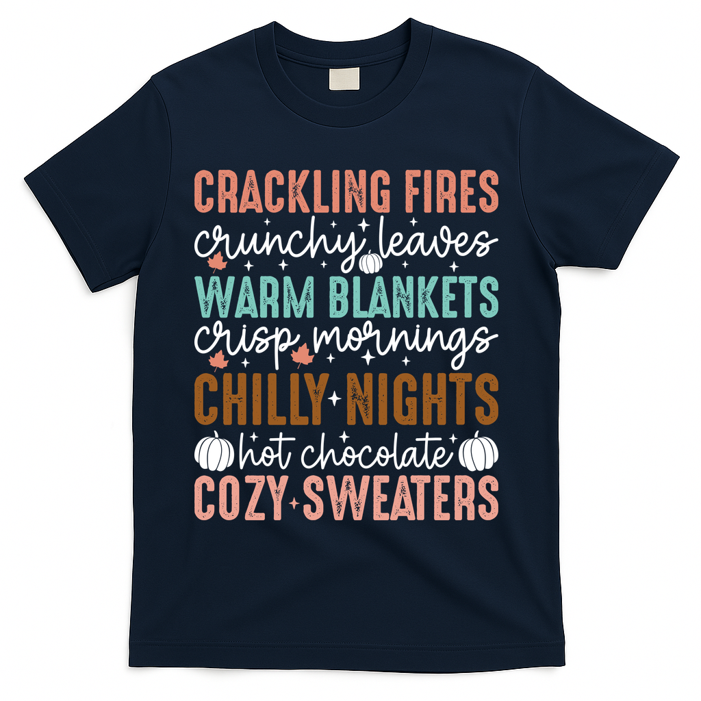 Funny Fall Autumn Season Quote T-Shirt - Navy