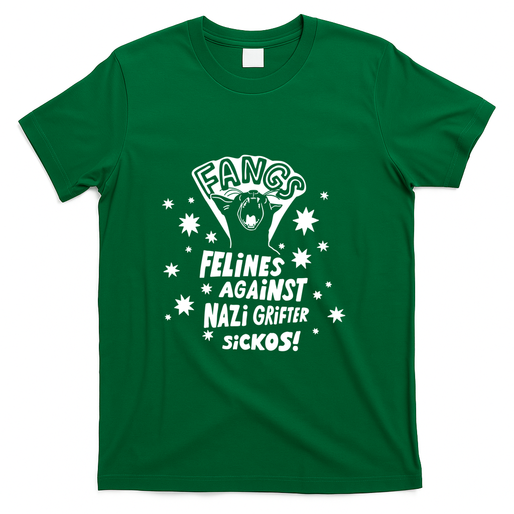 FANGS - Felines Against Nazi Grifter Sickos - Green
