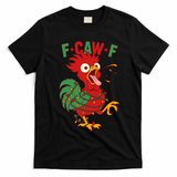 F-CAW-F Funny Christmas Santa Crow T-Shirt - Black