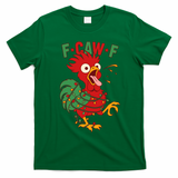 F-CAW-F Funny Christmas Santa Crow T-Shirt - Irish Green