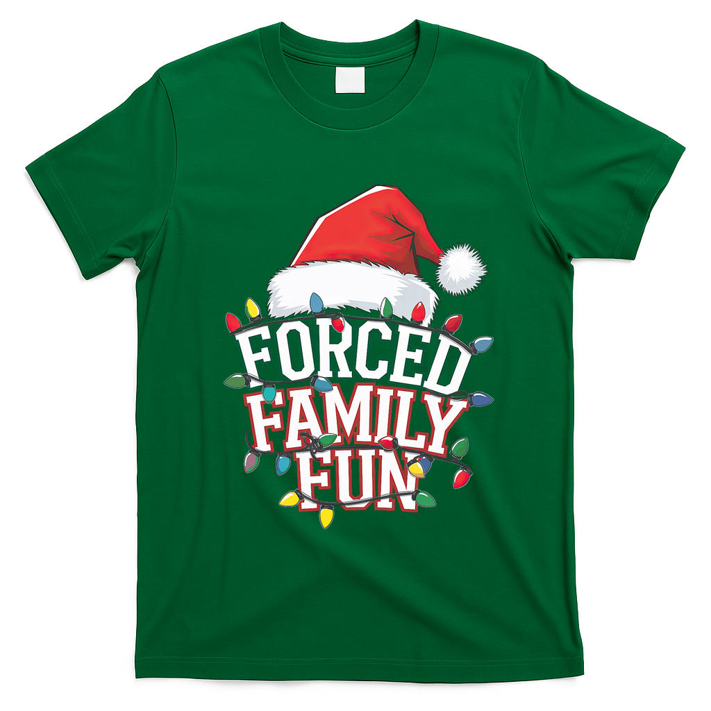 Forced Family Fun Christmas T-Shirt - Irish Green