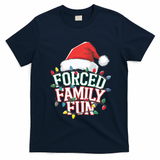 Forced Family Fun Christmas T-Shirt - Navy Blue