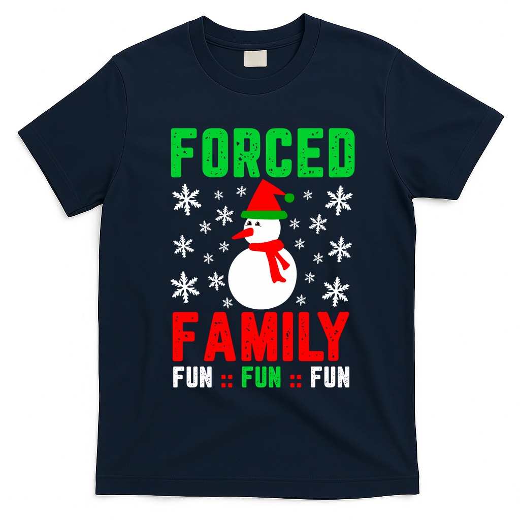 Forced Family Fun T-Shirt - Navy Blue