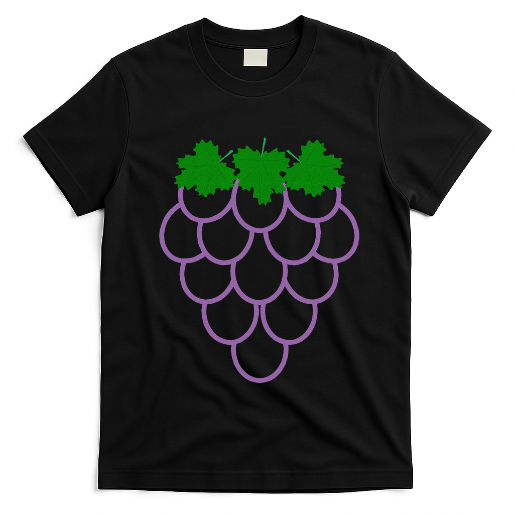 Funny Fruit Grapes Halloween Costume Funny Funny T-Shirt - Black