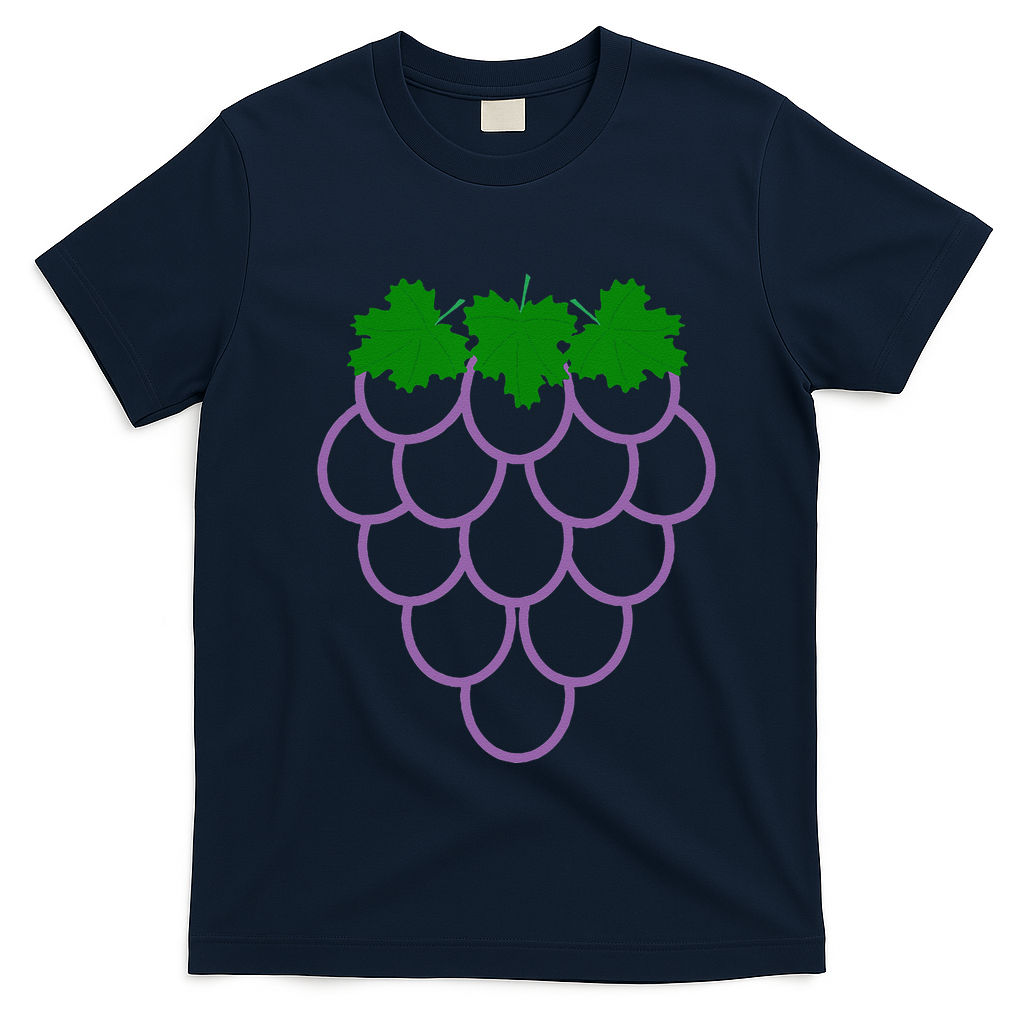 Funny Fruit Grapes Halloween Costume Funny Funny T-Shirt - Navy Blue