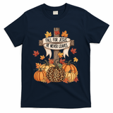 Fall For Jesus Thanksgiving Autumn T-Shirt - Navy